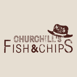 Churchill's Fish & Chips Aston Sheffield logo.